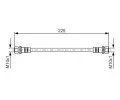 BOSCH Brzdov hadice - 225 mm BO 1987481411, 1 987 481 411