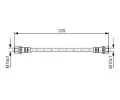 BOSCH Brzdov hadice - 225 mm BO 1987481413, 1 987 481 413