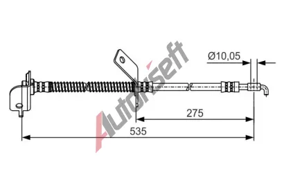 BOSCH Brzdov hadice - 535 mm BO 1987481415, 1 987 481 415