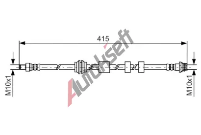 BOSCH Brzdov hadice - 415 mm BO 1987481425, 1 987 481 425