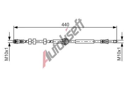 BOSCH Brzdov hadice - 440 mm BO 1987481430, 1 987 481 430