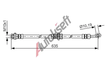 BOSCH Brzdov hadice - 635 mm BO 1987481432, 1 987 481 432