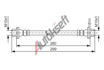 BOSCH Brzdov hadice - 300 mm BO 1987481440, 1 987 481 440