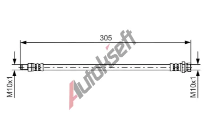 BOSCH Brzdov hadice - 305 mm BO 1987481442, 1 987 481 442