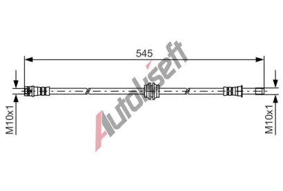 BOSCH Brzdov hadice - 545 mm BO 1987481454, 1 987 481 454