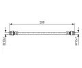 BOSCH Brzdová hadice - 280 mm BO 1987481455, 1 987 481 455