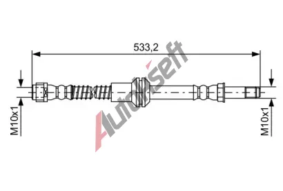BOSCH Brzdová hadice BO 1987481609, 1 987 481 609  BOSCH Brzdová hadice BO 1987481609, 1 987 481 609