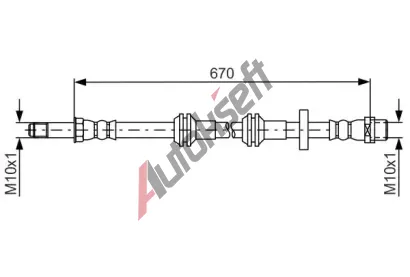 BOSCH Brzdová hadice BO 1987481689, 1 987 481 689 BOSCH Brzdová hadice BO 1987481689, 1 987 481 689