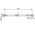 BOSCH Brzdová hadice BO 1987481799, 1 987 481 799