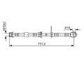 BOSCH Brzdová hadice BO 1987481957, 1 987 481 957