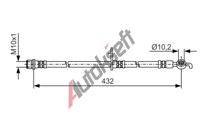 BOSCH Brzdová hadice BO 1987481A57, 1 987 481 A57 BOSCH Brzdová hadice BO 1987481A57, 1 987 481 A57