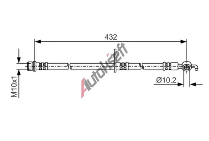 BOSCH Brzdová hadice BO 1987481A58, 1 987 481 A58 BOSCH Brzdová hadice BO 1987481A58, 1 987 481 A58