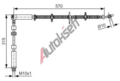 BOSCH Brzdov� hadice BO 1987481A63, 1 987 481 A63