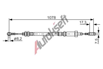 BOSCH Tan lanko - parkovac brzda BO 1987482002, 1 987 482 002