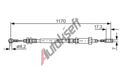 BOSCH Tan lanko - parkovac brzda BO 1987482004, 1 987 482 004