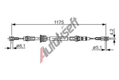 BOSCH Tan lanko - parkovac brzda BO 1987482012, 1 987 482 012