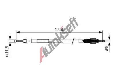 BOSCH Tan lanko - parkovac brzda BO 1987482018, 1 987 482 018