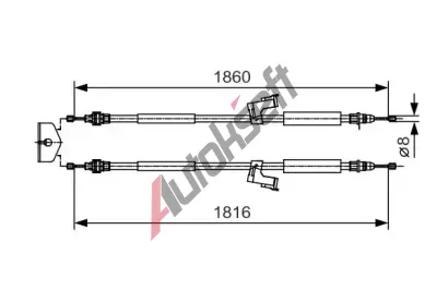 BOSCH Tan lanko - parkovac brzda BO 1987482019, 1 987 482 019