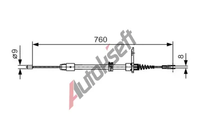 BOSCH Tan lanko - parkovac brzda BO 1987482022, 1 987 482 022