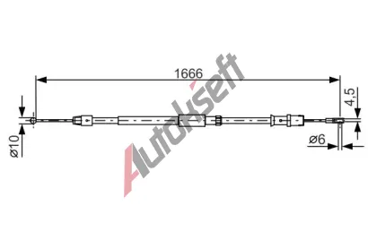 BOSCH Tan lanko - parkovac brzda BO 1987482032, 1 987 482 032