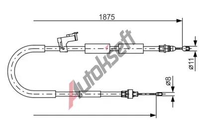 BOSCH Tan lanko - parkovac brzda BO 1987482057, 1 987 482 057