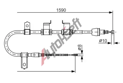 BOSCH Tan lanko - parkovac brzda BO 1987482072, 1 987 482 072