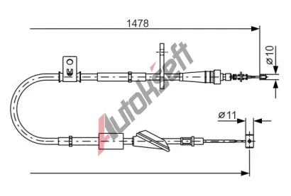 BOSCH Tan lanko - parkovac brzda BO 1987482096, 1 987 482 096