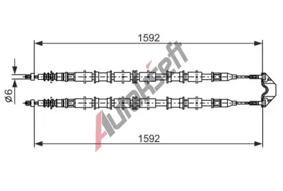 BOSCH Tan lanko - parkovac brzda BO 1987482102, 1 987 482 102