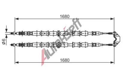 BOSCH Tan lanko - parkovac brzda BO 1987482107, 1 987 482 107