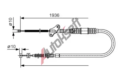 BOSCH Ta�n� lanko - parkovac� brzda BO 1987482110, 1 987 482 110