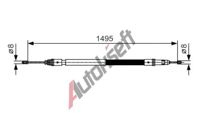 BOSCH Tan lanko - parkovac brzda BO 1987482118, 1 987 482 118