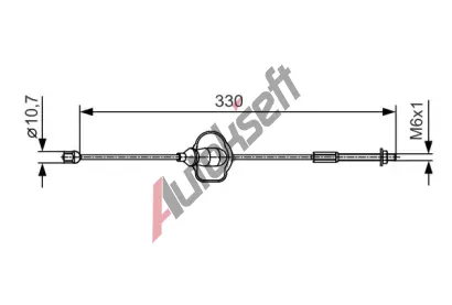 BOSCH Tan lanko - parkovac brzda BO 1987482121, 1 987 482 121