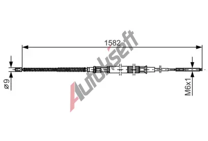 BOSCH Tan lanko - parkovac brzda BO 1987482124, 1 987 482 124