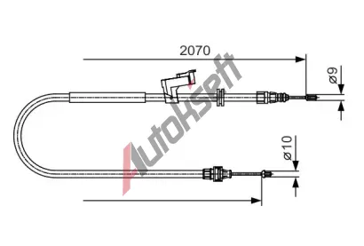 BOSCH Tan lanko - parkovac brzda BO 1987482133, 1 987 482 133