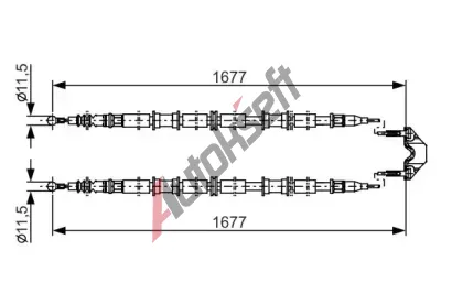 BOSCH Tan lanko - parkovac brzda BO 1987482141, 1 987 482 141