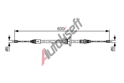 BOSCH Tan lanko - parkovac brzda BO 1987482146, 1 987 482 146