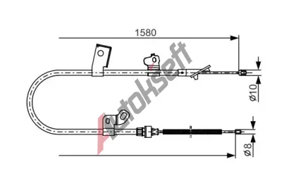 BOSCH Ta�n� lanko - parkovac� brzda BO 1987482155, 1 987 482 155