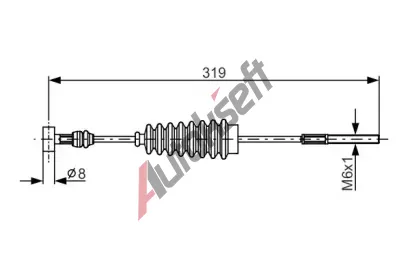 BOSCH Ta�n� lanko - parkovac� brzda BO 1987482157, 1 987 482 157