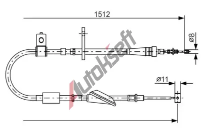 BOSCH Tan lanko - parkovac brzda BO 1987482176, 1 987 482 176