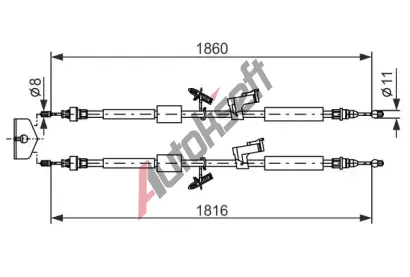 BOSCH Tan lanko parkovac brzdy BO 1987482189, 1 987 482 189