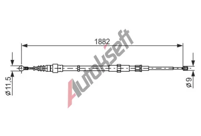 BOSCH Tan lanko - parkovac brzda BO 1987482193, 1 987 482 193