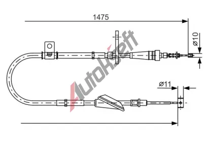 BOSCH Ta�n� lanko - parkovac� brzda BO 1987482211, 1 987 482 211