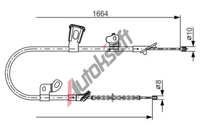 BOSCH Tan lanko - parkovac brzda BO 1987482219, 1 987 482 219