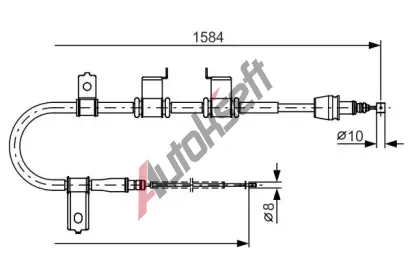 BOSCH Tan lanko - parkovac brzda BO 1987482223, 1 987 482 223