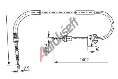 BOSCH Tan lanko - parkovac brzda BO 1987482226, 1 987 482 226