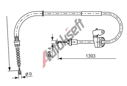 BOSCH Tan lanko - parkovac brzda BO 1987482227, 1 987 482 227