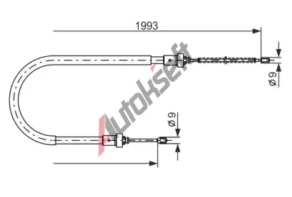 BOSCH Tan lanko - parkovac brzda BO 1987482233, 1 987 482 233