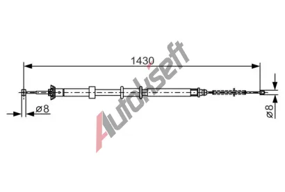 BOSCH Tan lanko - parkovac brzda BO 1987482240, 1 987 482 240