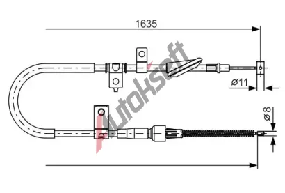 BOSCH Tan lanko - parkovac brzda BO 1987482258, 1 987 482 258