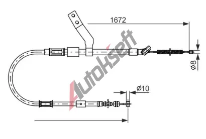 BOSCH Tan lanko - parkovac brzda BO 1987482261, 1 987 482 261